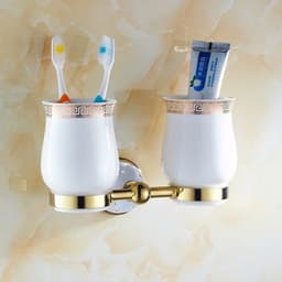 image-Diamond-studded Bath Towel Rack Golden Towel Rack Bathroom Bathroom Shelf