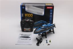 image-Tianke H100 Blue Remote Control Boat Automatic Capsize Electric Toy Boat Simulation Model Nautical Toy