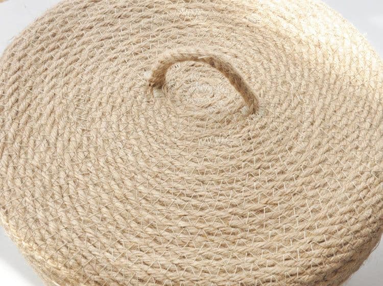 image-Japanese Style Linen Table Top Sundries Storage Basket