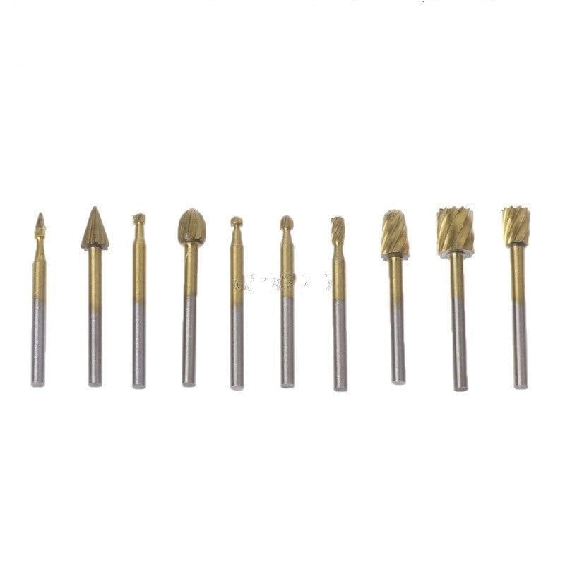 image-10pcs Rotary File Engraving Cutter Wood Tool Electric