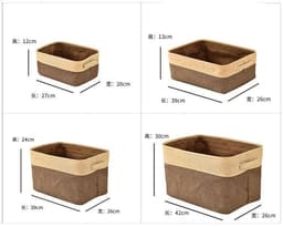 image-Nordic Fabric Storage Box Without Cover Imitation Cotton And Linen Folding Storage Box