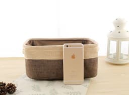 image-Nordic Fabric Storage Box Without Cover Imitation Cotton And Linen Folding Storage Box