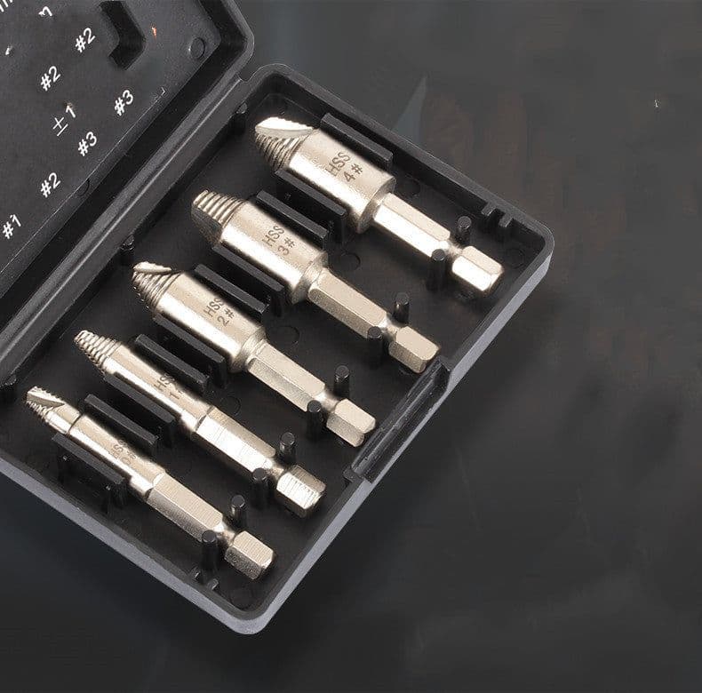 image-Head Screw Extractor, Sliding Thread, Sliding Teeth, Screw Removal Tool
