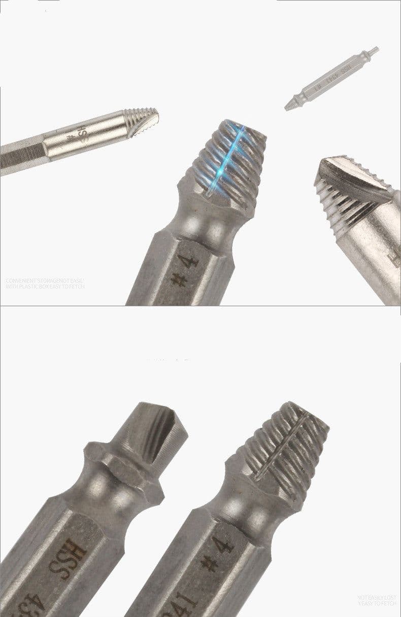 image-Head Screw Extractor, Sliding Thread, Sliding Teeth, Screw Removal Tool
