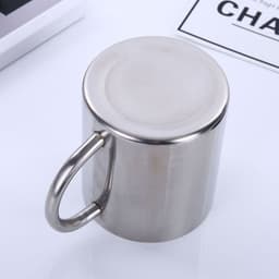 image-Amazon Cross-border Creative Simple Double Layer Straight Custom Logo Handle Cup 304 Stainless Steel Water Cup Coffee Cup