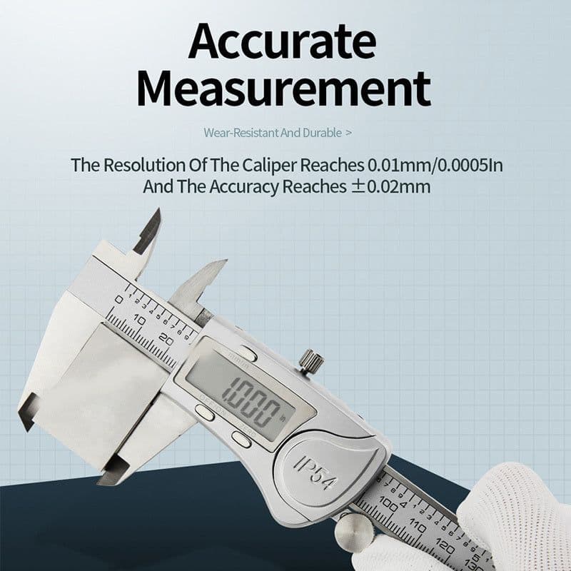 image-Electronic Digital Display Digital Vernier Caliper 0-150 Stainless Steel Waterproof Industrial High-precision Measuring Tool