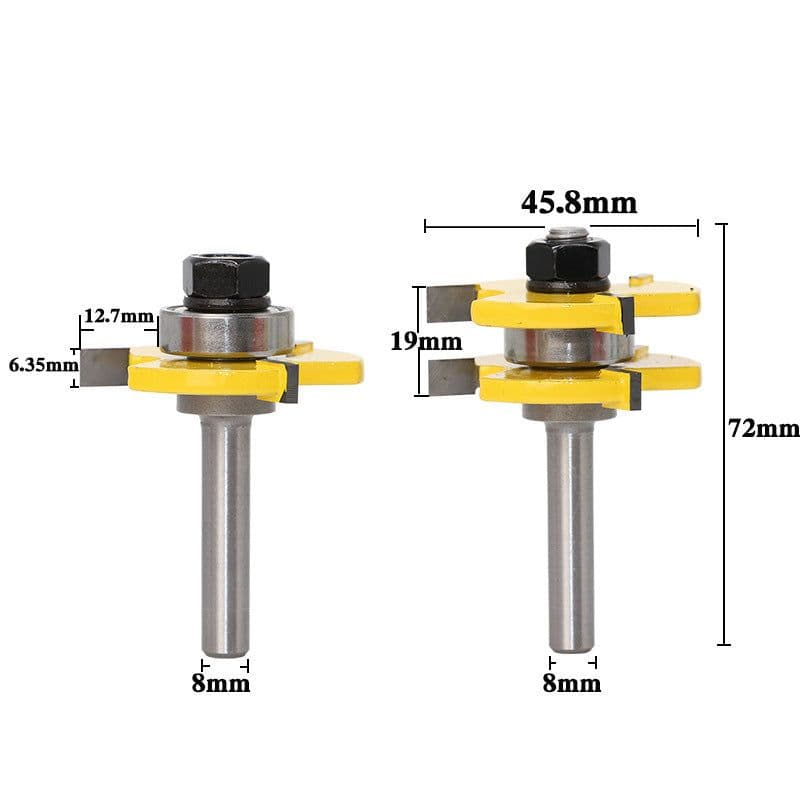 image-Tools 3-tooth T-shaped Tenon Knife 8-handle Jigsaw Knife Floor Knife Foreign Trade Export