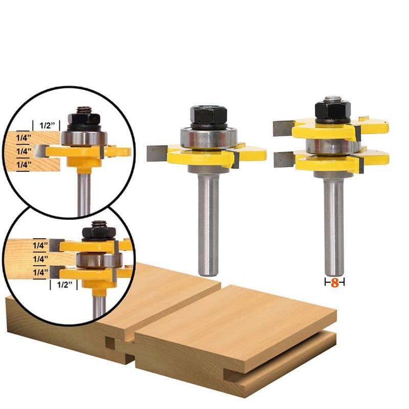 image-Tools 3-tooth T-shaped Tenon Knife 8-handle Jigsaw Knife Floor Knife Foreign Trade Export