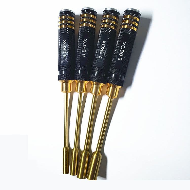image-4PCS YZ028 4.0 5.5 7.0 8.0mm Hexagonal Titanium Screwdriver Tool Set For RC Model