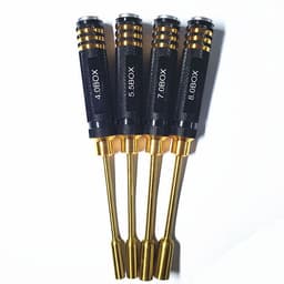 image-4PCS YZ028 4.0 5.5 7.0 8.0mm Hexagonal Titanium Screwdriver Tool Set For RC Model