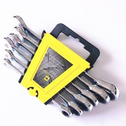image-Dingyu Manufacturer Sells CR-V Dual-purpose Ratchet Quick Wrench 8-17mm 6PCS Set