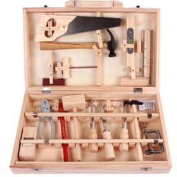 image-Children's Maintenance And Management Of Wooden Toolbox Toys Simulation Disassembly And Assembly Multi-purpose Woodworking