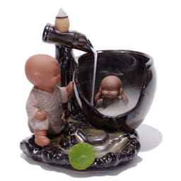 image-Backflow Incense Burner Ceramic Creative Ornaments Large Size Sima Guang Smashing Cylinder Little Monk Home Tea Ceremony Tower Sandalwood Aromatherapy Burner