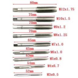 image-Tap And Die Set Hand Tap Hardware Tool Wrench Wrench Metric Tap Set