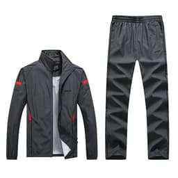 image-Spring And Autumn New Men'S Casual Sports Suit Middle-Aged And Elderly Running Sportswear Two-Piece Dad Outfit