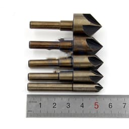 image-British Baked Yellow High Speed Steel Round Handle Five-blade Chamfering Device
