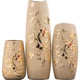 image-Ceramic Vase Electroplating Gold European Style Home Living Room Decoration