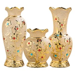 image-Ceramic Vase Electroplating Gold European Style Home Living Room Decoration
