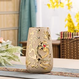 image-Ceramic Vase Electroplating Gold European Style Home Living Room Decoration
