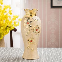 image-Ceramic Vase Electroplating Gold European Style Home Living Room Decoration