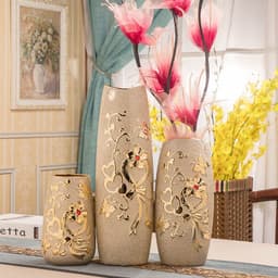 image-Ceramic Vase Electroplating Gold European Style Home Living Room Decoration