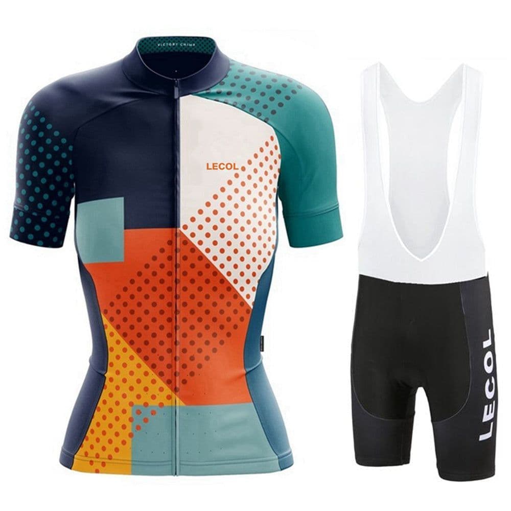 image-Summer Short-Sleeved Suspenders Cycling Jersey Suit Mountain Biking Road Team