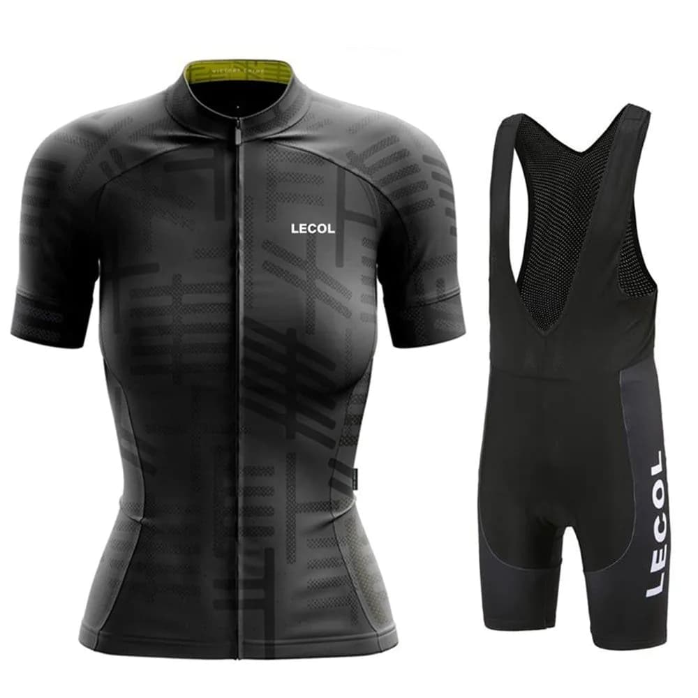 image-Summer Short-Sleeved Suspenders Cycling Jersey Suit Mountain Biking Road Team