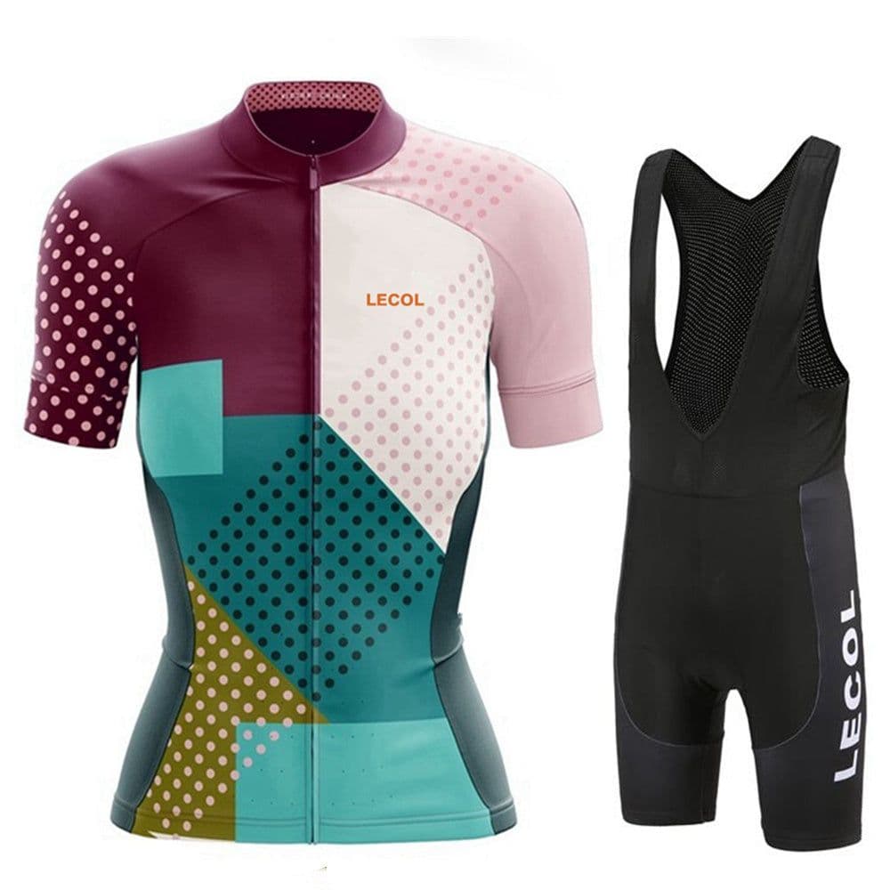 image-Summer Short-Sleeved Suspenders Cycling Jersey Suit Mountain Biking Road Team