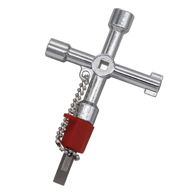 image-Plumbers Multi Tool 4 Way Gas Electric Meter Box Radiator Plumbing Tool Plumbers Utilities Gas Water Keys New