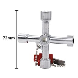 image-Plumbers Multi Tool 4 Way Gas Electric Meter Box Radiator Plumbing Tool Plumbers Utilities Gas Water Keys New