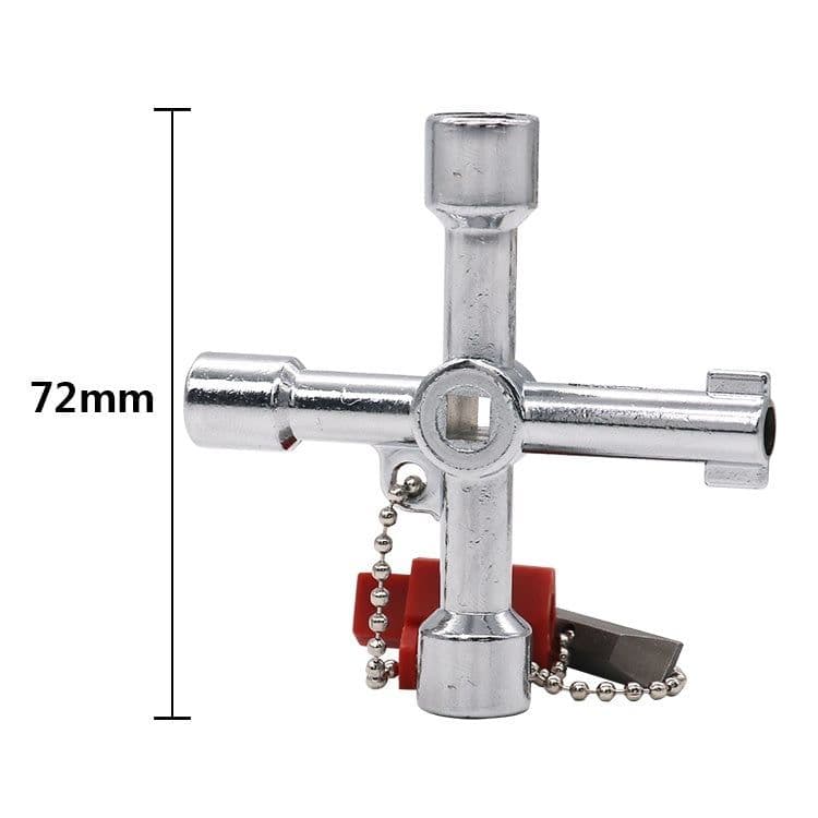 image-Plumbers Multi Tool 4 Way Gas Electric Meter Box Radiator Plumbing Tool Plumbers Utilities Gas Water Keys New