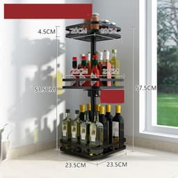 image-Kitchen Shelves Rotating Seasoning Rack Countertop Seasoning