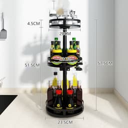 image-Kitchen Shelves Rotating Seasoning Rack Countertop Seasoning