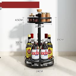 image-Kitchen Shelves Rotating Seasoning Rack Countertop Seasoning