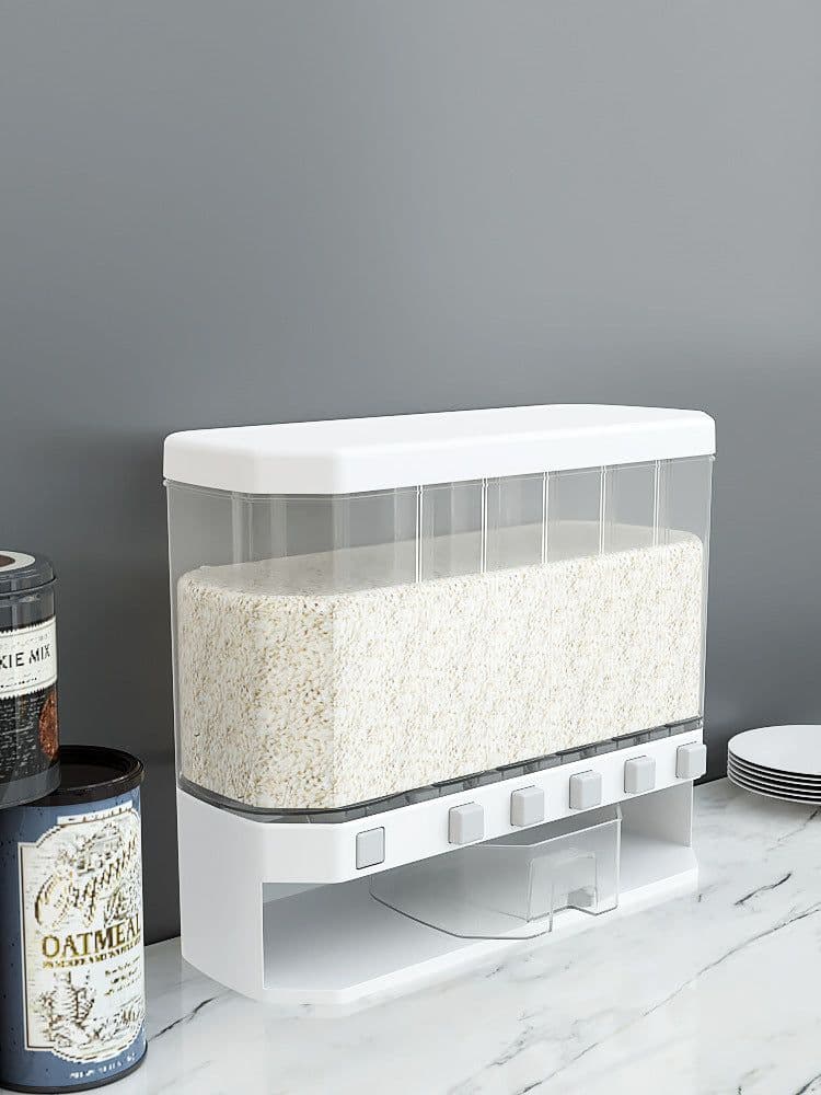 image-Whole Grain Storage Box Kitchen Wall Hanging Rice Bucket