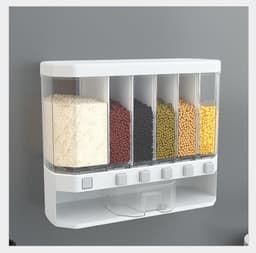 image-Whole Grain Storage Box Kitchen Wall Hanging Rice Bucket