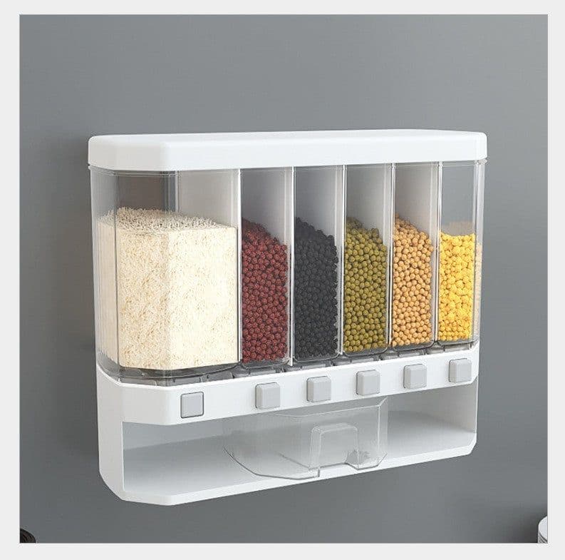 image-Whole Grain Storage Box Kitchen Wall Hanging Rice Bucket