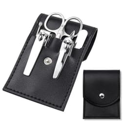 image-Stainless Steel Nail Clipper Household Ear Spoon Pedicure Cutter Scissors Cuticle Tool Travel Case Kit