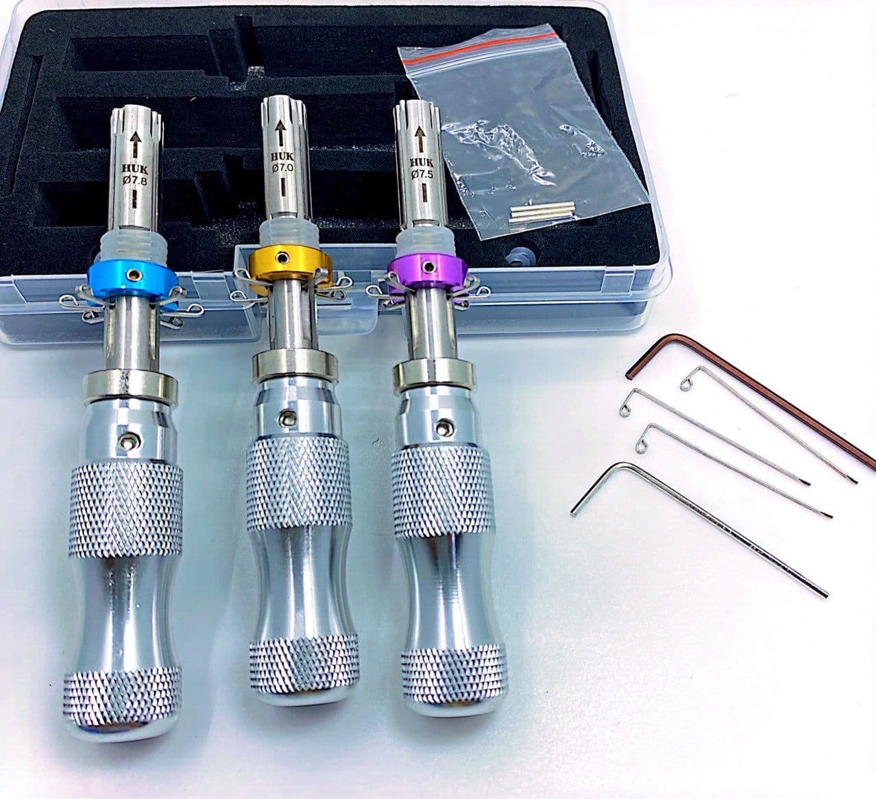 image-Plum Screwdriver Maker Lock Tool Equipment 7.00mm 7.5mm 7.8 Mm Steel Three-piece Set