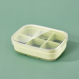 image-Silicone Ice Cube Mould With DIY Lid 6 Grid Soft Bottom Ce Cube Mold Square Fruit Ice Cube Maker Tray Kitchen Bar Tools Acces