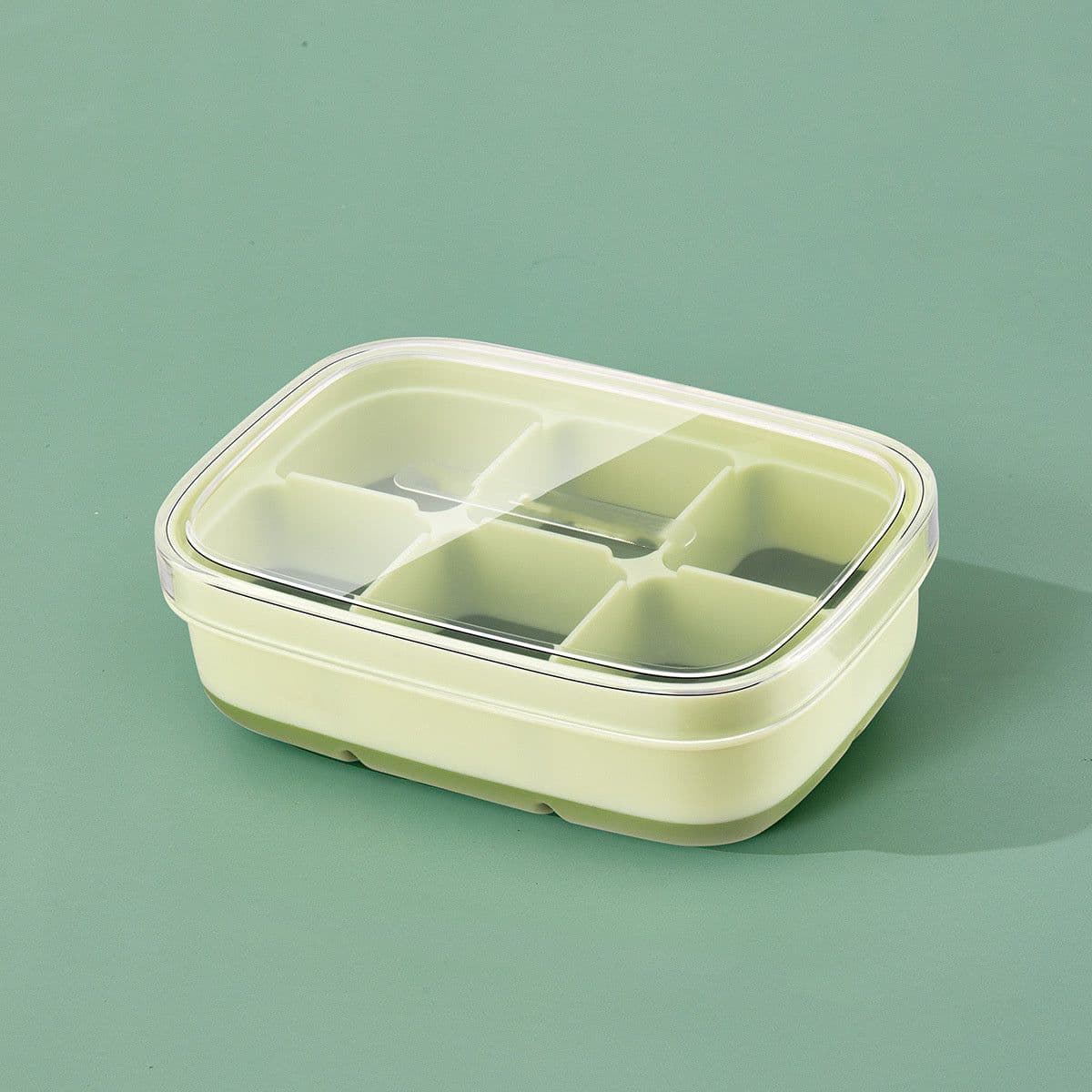 image-Silicone Ice Cube Mould With DIY Lid 6 Grid Soft Bottom Ce Cube Mold Square Fruit Ice Cube Maker Tray Kitchen Bar Tools Acces