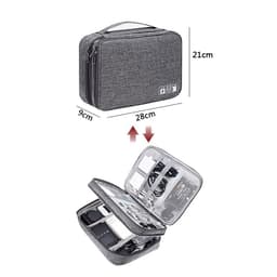 image-Electronics Organizer Travel Cable Organizer Bag Waterproof Portable Digital Storage Bag Electronic Accessories Case Cable Charger Organizer Case Multifunctional Waterproof Storage Bag