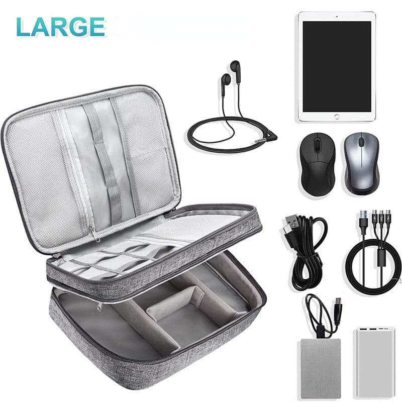 image-Electronics Organizer Travel Cable Organizer Bag Waterproof Portable Digital Storage Bag Electronic Accessories Case Cable Charger Organizer Case Multifunctional Waterproof Storage Bag