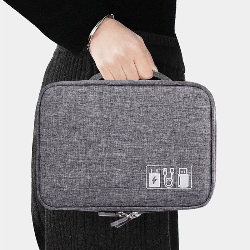 image-Electronics Organizer Travel Cable Organizer Bag Waterproof Portable Digital Storage Bag Electronic Accessories Case Cable Charger Organizer Case Multifunctional Waterproof Storage Bag