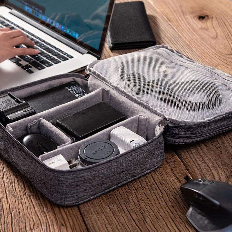 image-Electronics Organizer Travel Cable Organizer Bag Waterproof Portable Digital Storage Bag Electronic Accessories Case Cable Charger Organizer Case Multifunctional Waterproof Storage Bag
