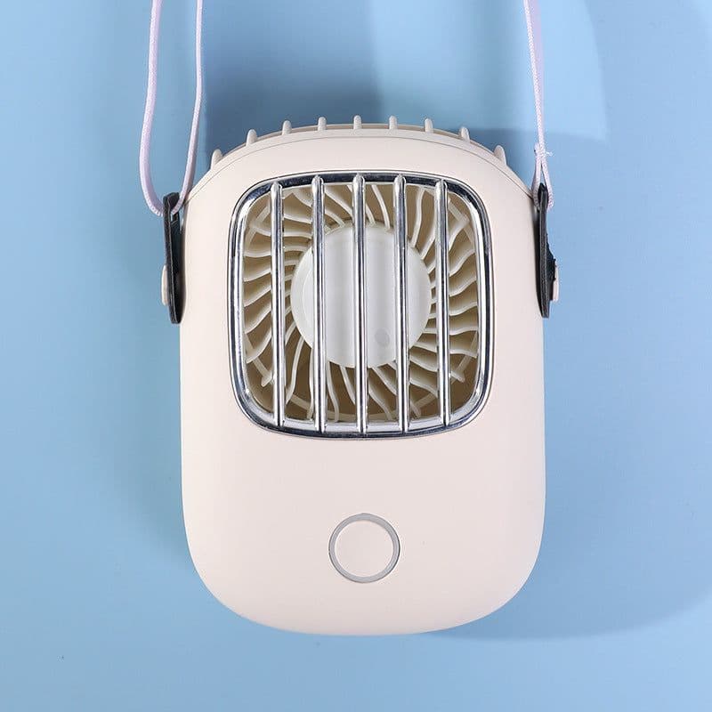 image-Hanging Neck Fan USB Portable Fan Can Support Fan With Bracket Tiffany Blue Fan