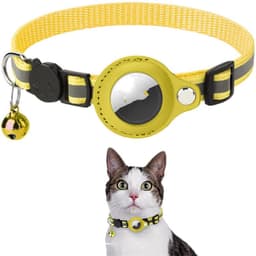 image-Reflective Collar Waterproof Holder Case For Airtag Air Tag Airtags Protective Cover Cat Dog Kitten Puppy Nylon Collar