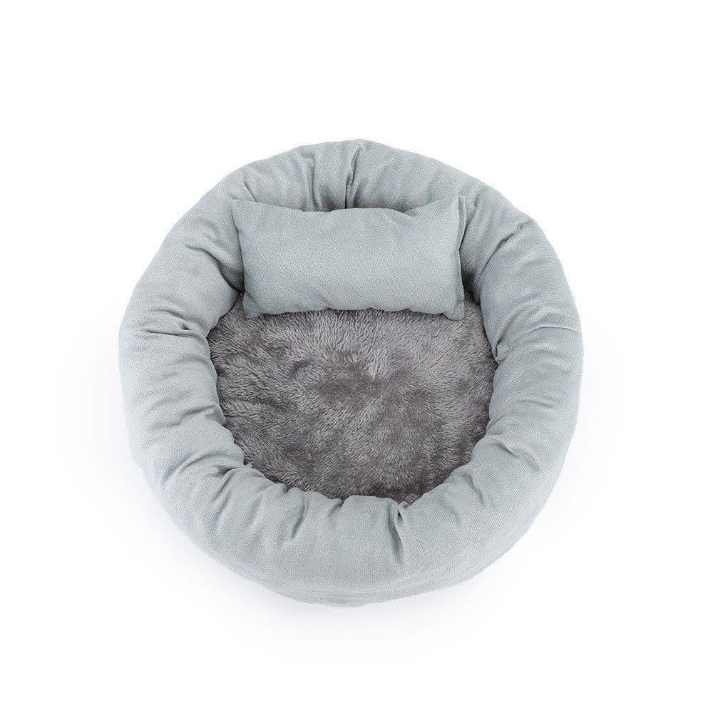 image-Cat and Dog Kennel Egg Tart Pet Nest Crystal Super Soft Winter Warm Indoor Pet Bed