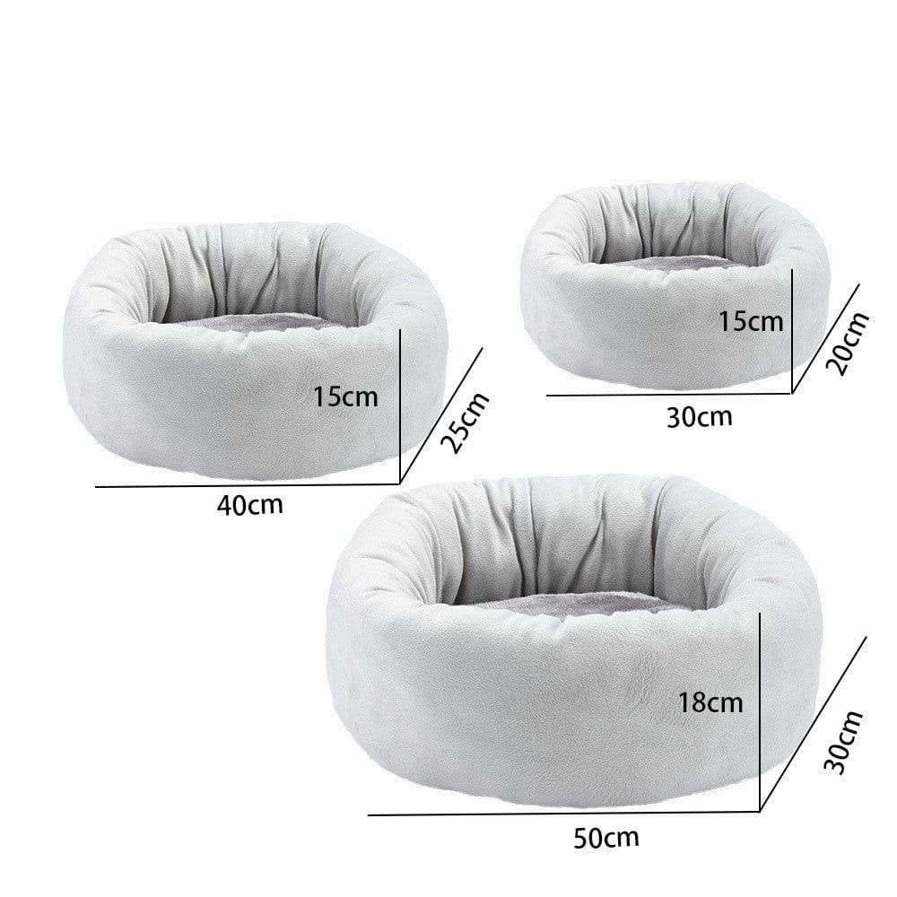 image-Cat and Dog Kennel Egg Tart Pet Nest Crystal Super Soft Winter Warm Indoor Pet Bed
