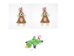 image-Pet Toy Donkey Shape Corduroy Chew Toy For Dogs Puppy Squeaker Squeaky Plush Bone Molar Dog Toy Pet Training Dog